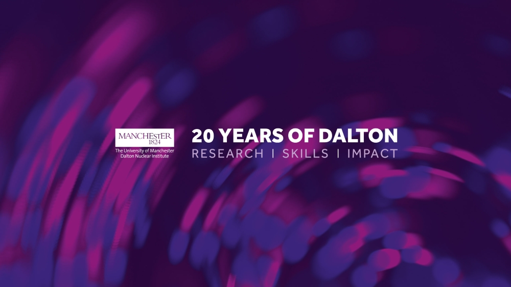 Dalton purple banner, text in white says 20 years of Dalton