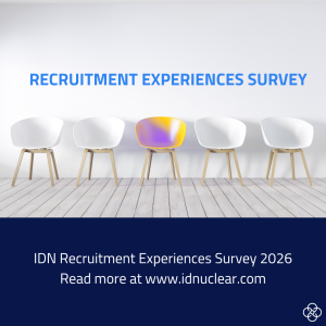 Recruitment Experiences Survey graphic showing a row of chairs with one highlighted, symbolising individual voice and participation.